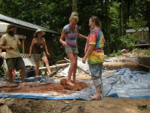 Carrie's first mud dance